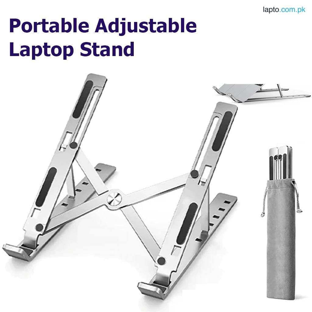 Laptop Stand | Portable Adjustable Laptop Stand | Foldable Desk Laptop Holder for Office, Study & Home