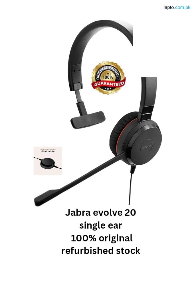 Headphone Jabra evolve 20 single side USB port on-line control professional headphone 100% original stock Jabra Evolve 20 Single Ear wired USB headset for PC calls and music, featuring a noise-canceling mic, simple plug-and-play