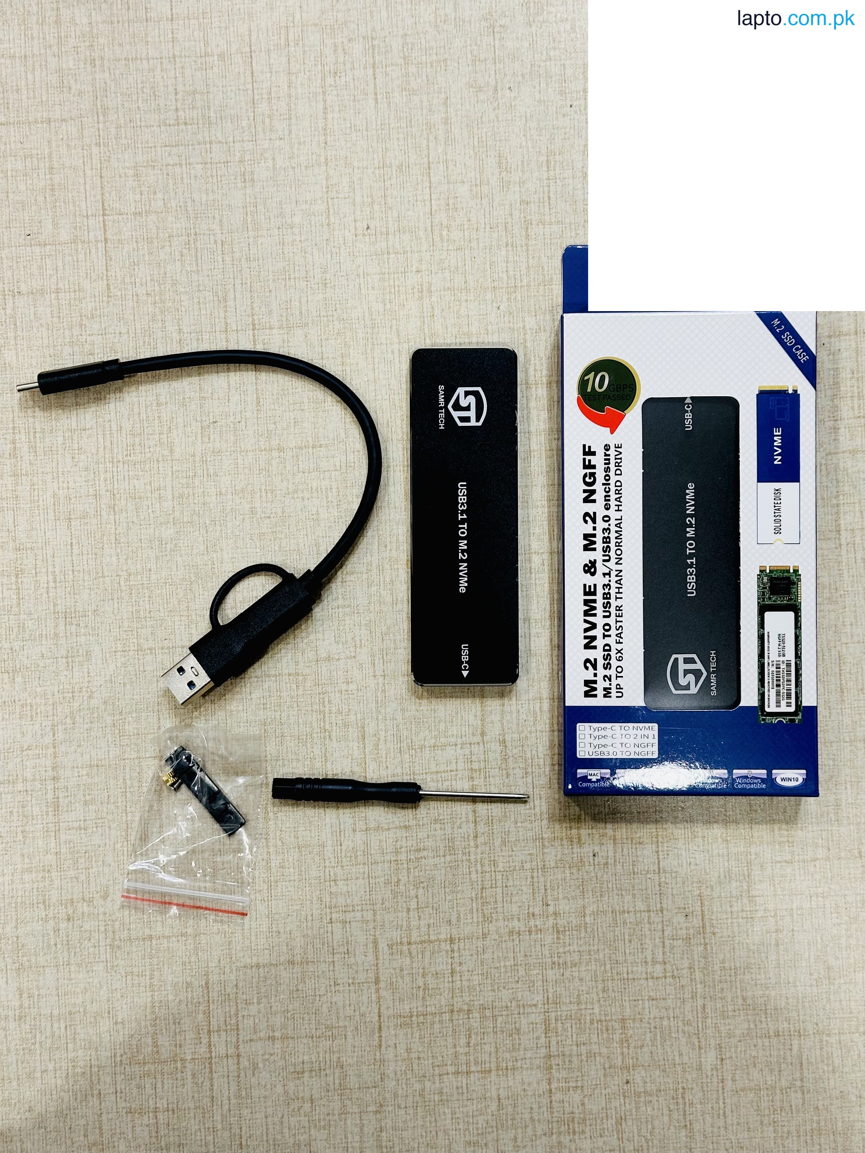 NVME TO USB 3.1 (Type C) Enclosure Case, USB 3.1 to PCI-e NVMe SSD Enclosure