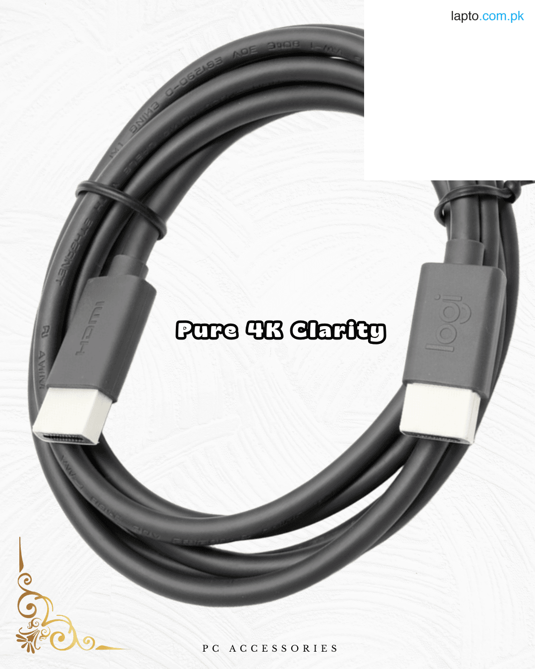 Logitech High-Speed HDMI Cable 4K – Ultra HD Audio Video Cable