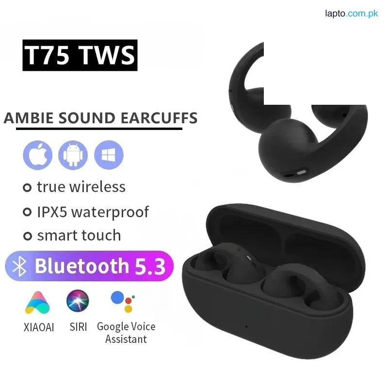 Original T75 Bone Conduction Wireless Bluetooth 5.3 Headphones Sports Earphones HiFi Sound Quality Waterproof TWS Headset