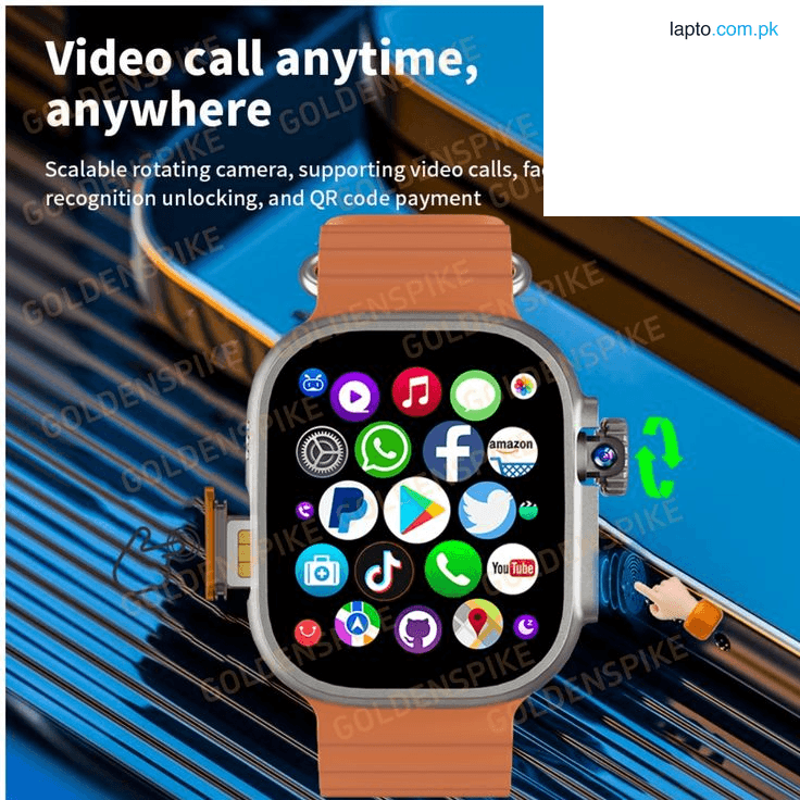 Advanced Bluetooth Smart Watch Without Sim Support 1.54" Full Touch TFT Display, Heart Rate & BP Monitor, Step Counter, Waterproof Fitness Tracker, Call & Message Alerts, Sleep Monitor, Mobile App Sync, Sports Modes, Digital Wristband fo