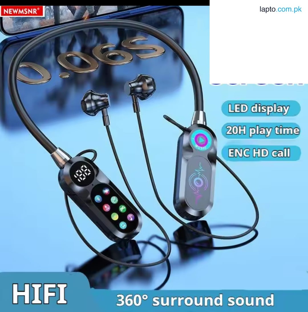 Neckband Wireless Bluetooth 5.4 Headphones HiFi Sound Neckband Earphones Sports Gamer Headsets Noise Reduction