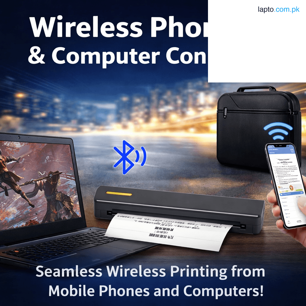 Mini portable printer portable a4 thermal printer, a4 thermal printer, bluetooth thermal printer, wireless thermal printer, portable printer, mini a4 printer, mobile thermal printer, inkless printer, thermal document printer, compact a4 printer