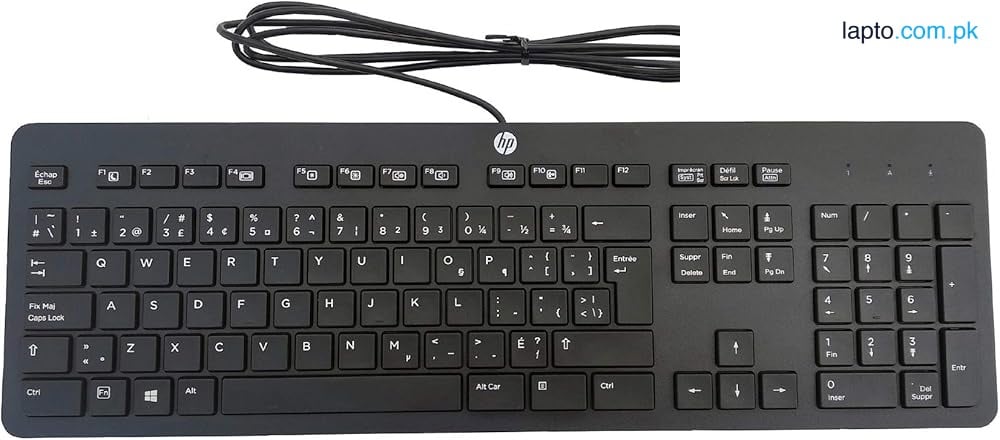 Wired USB Slim Keyboard for PC / Laptop - Full size | plug and play | comfortable and Quiet Typing