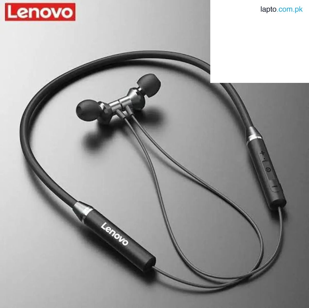 Lenovo HE05 Wireless Neckband Bluetooth 5.0 Headphone Wireless Headset With Heavy Bass Stereo Earphones High Quality Magnetic Attraction Intelligent Noise Reduction Cancelling Sports Headset