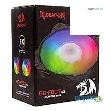 Redragon - GC-F007 Computer Case 3 x 12CM PC Cooling Fan, RGB LED