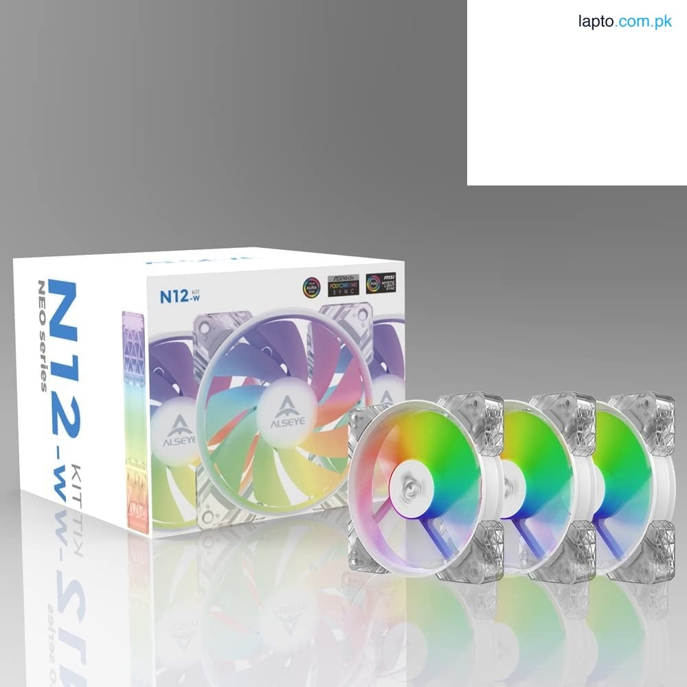 Alseye N12 Neo Series Fan (White) (3Pcs Kit)