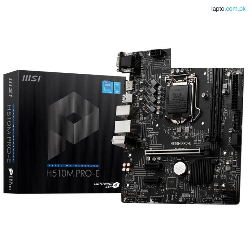 MSI H510M Pro-E LGA 1200 microATX - Intel 10/11th Gen - Gaming Motherboard