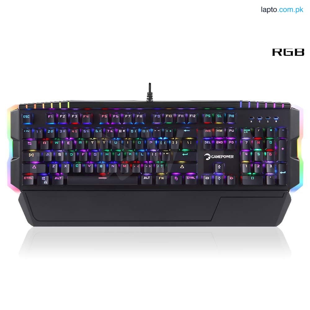 GAMEPOWER KATANA Full-Size ARGB Mechanical Keyboard With Wrist-Rest | OUTEMU Red Switches