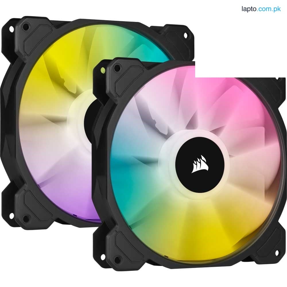 Corsair SP140 RGB ELITE CO-9050111-WW 140mm PWM Fan — Dual Fan Kit with Lighting