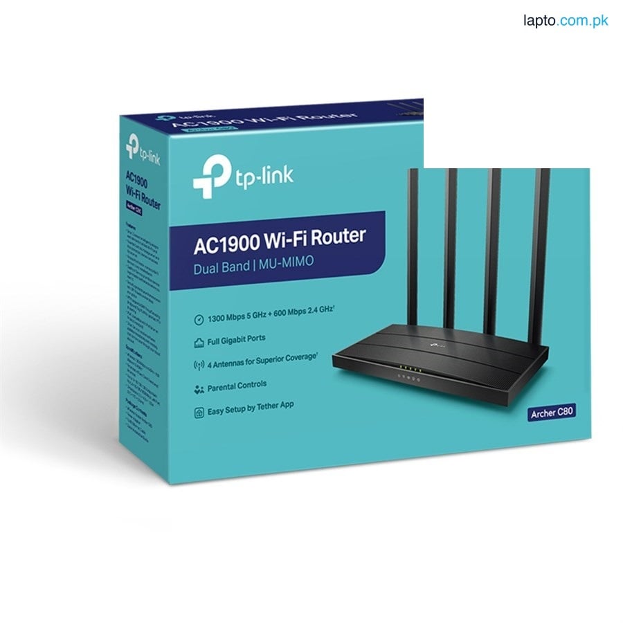TP-Link Archer C80 AC1900 Wi-Fi Router MU-MIMO Wireless