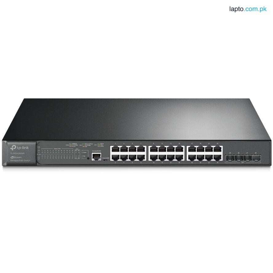 TP-Link TL-SG3428XMP JetStream 24-Port Gigabit and 4-Port with 24-Port PoE+ AND 10GE SFP+ L2+ Managed Switch