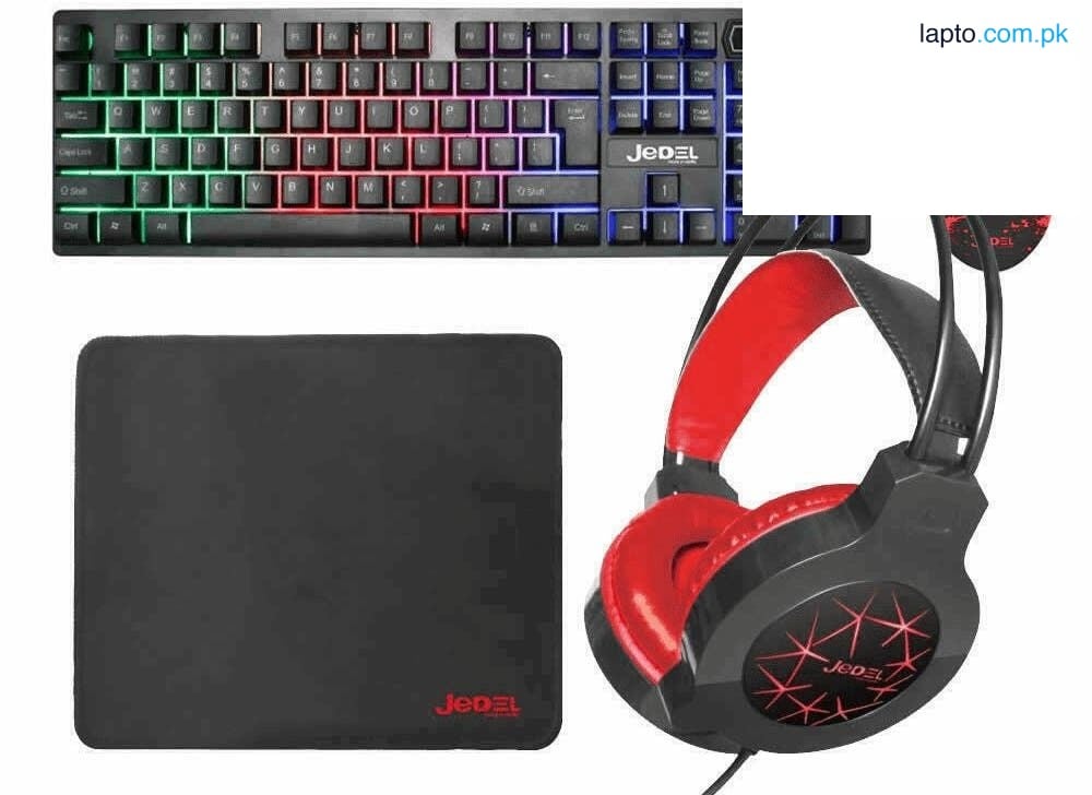 Jedel CP-01 Guardian Keyboard Headset Mouse 4-in-1 RGB LED