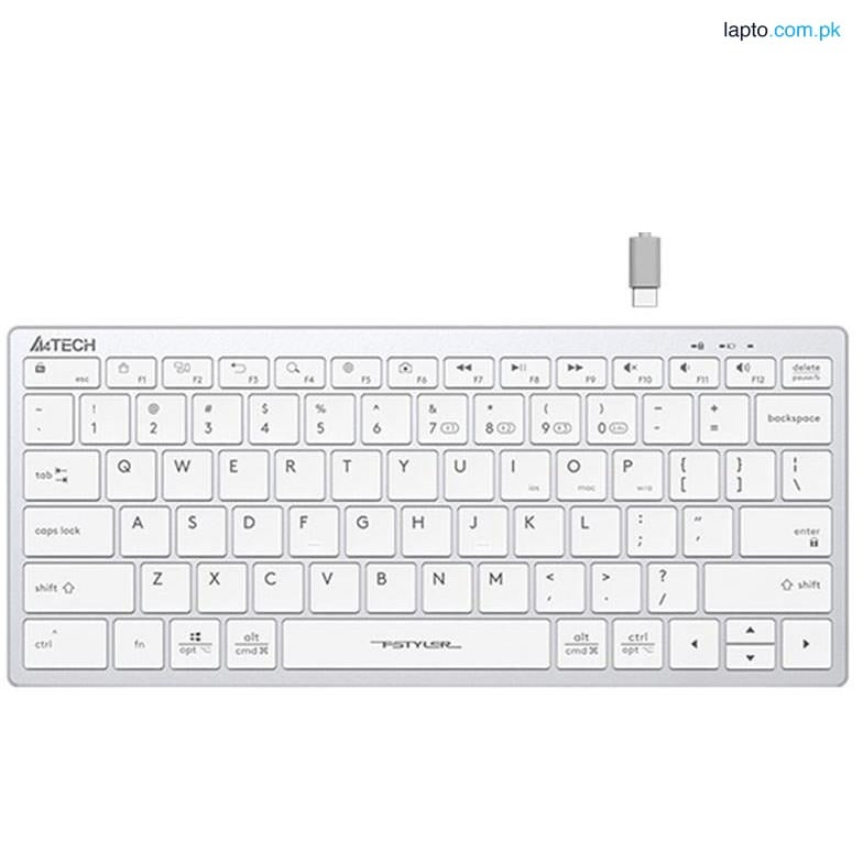 A4tech FBX51C Fstyler Bluetooth Keyboard 2.4G Wireless (White - Black)