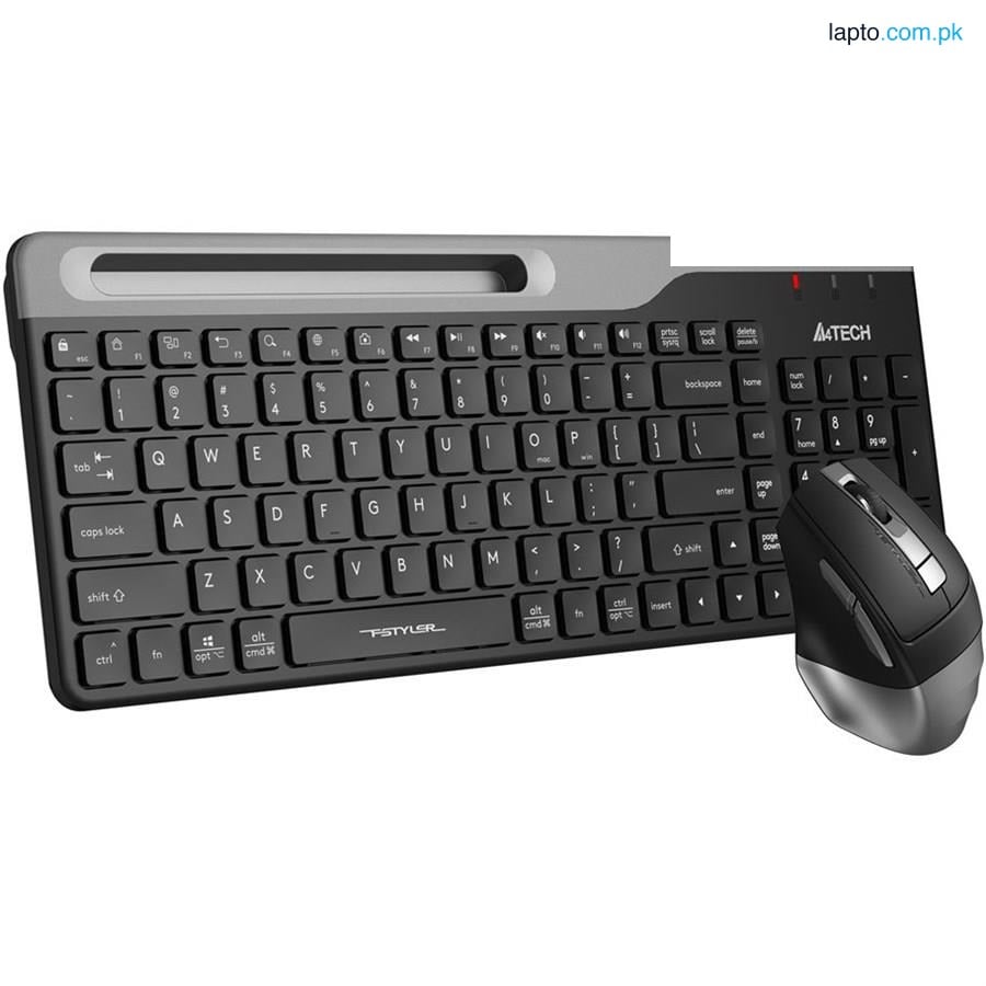 A4Tech FB2535CS Fstyler Bluetooth Dual Keyboard & Mouse Grey 2.4G Wireless - Grey