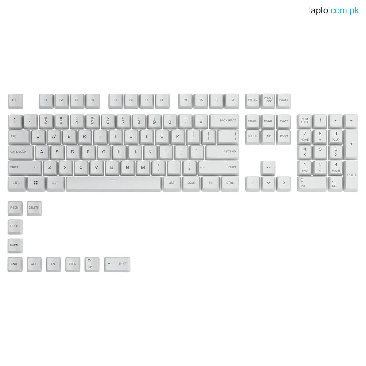 Glorious Arctic PBT White Key Caps For Gaming Keyboard