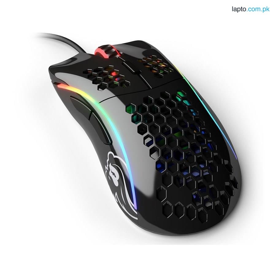 Glorious Model D Glossy Gaming Mouse RGB Black - White