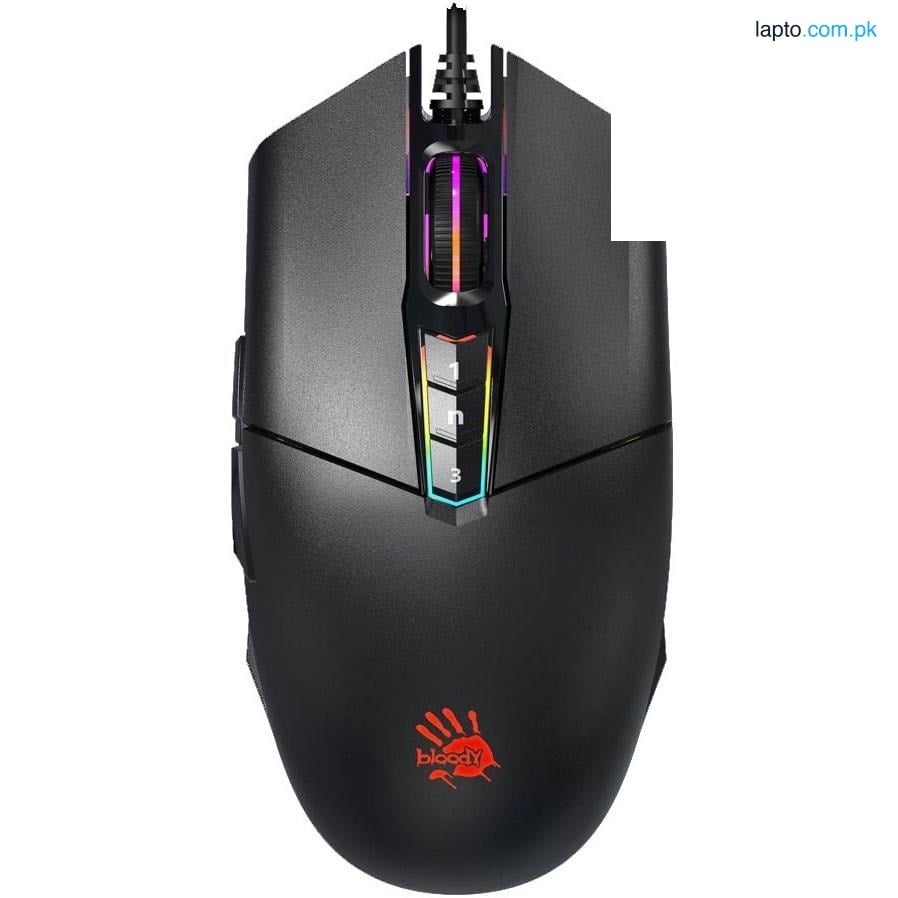 Bloody P91s Black Stone - Activated RGB Gaming Mouse