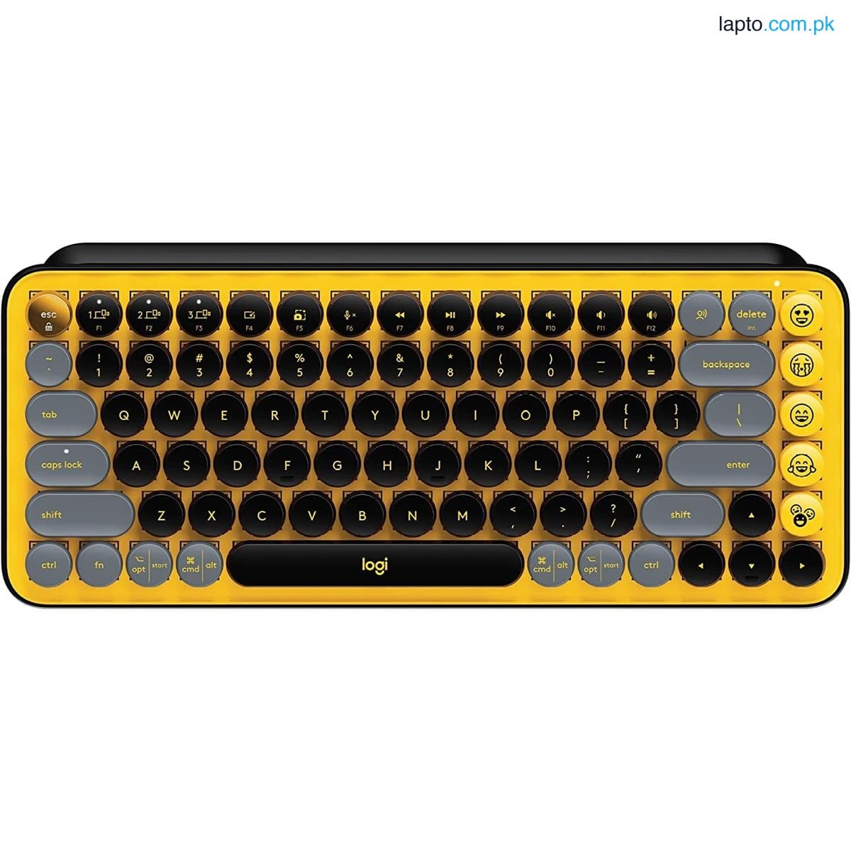 Logitech POP Keys Wireless Bluetooth Mechanical Emoji Keyboard Yellow