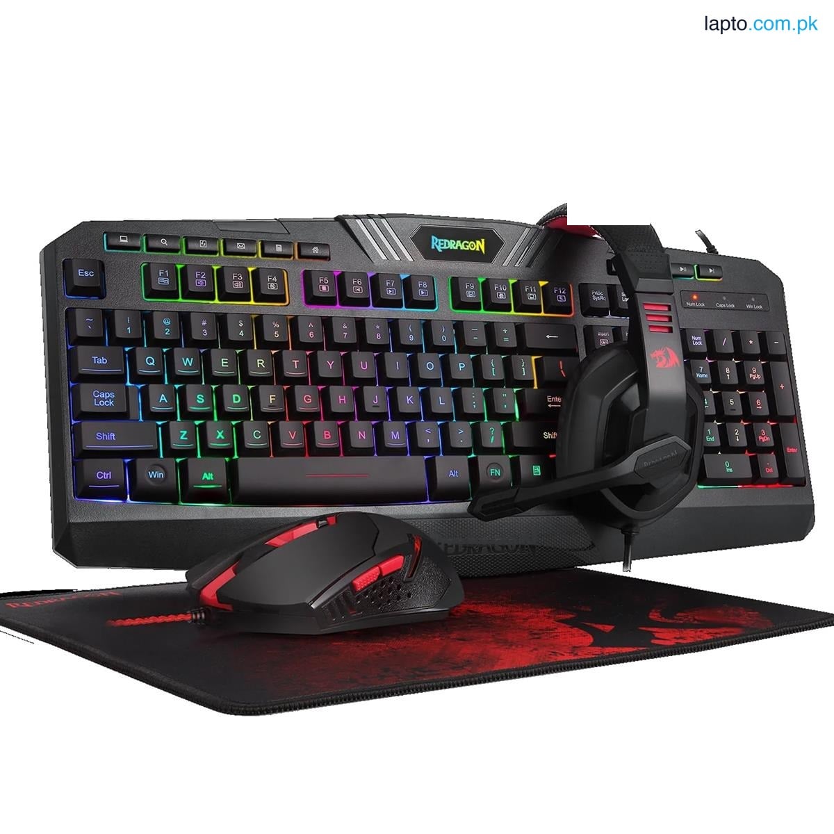 REDRAGON S101-BA-2 COMBO 4-IN-1 GAMING KEYBOARD - MOUSE - HEADSET - MOUSEPAD WIRED