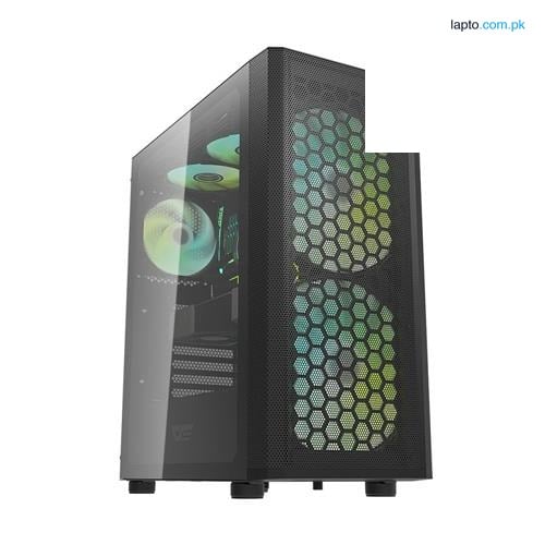 Aigo DarkFlash DK360 TEMPERED GLASS ATX CASE Casing Black - White