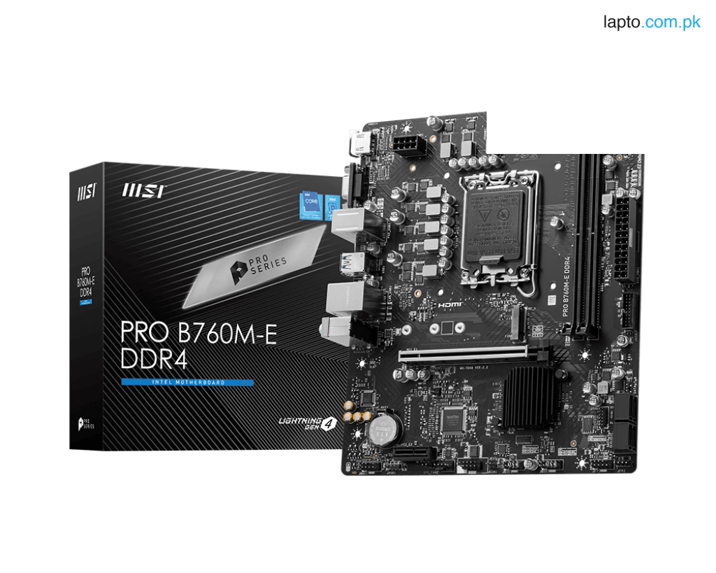 MSI PRO B760M-E DDR4 Motherboard | Supports 12th/13th Gen Intel Core Processor | 1x PCI-E x16, Gen4 x4 M.2 | Dual Channel DDR4