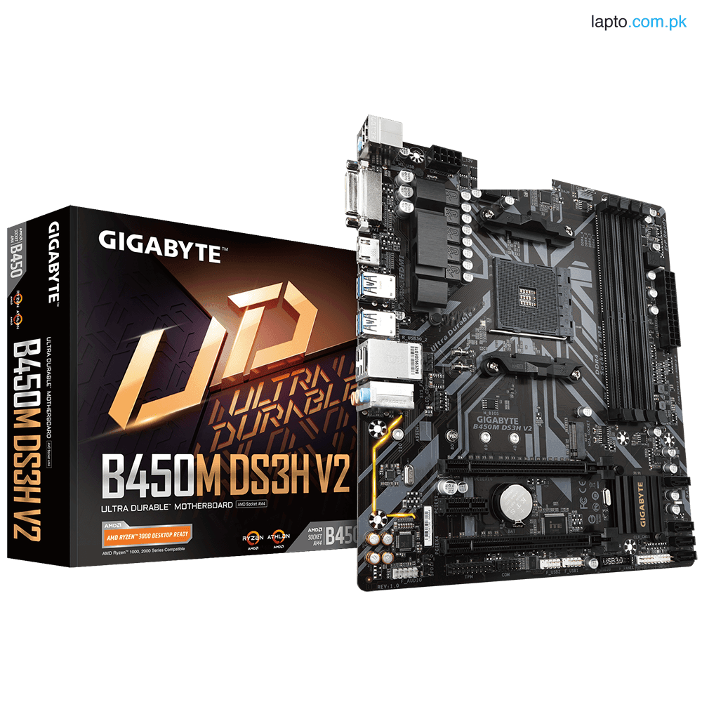 Gigabyte B450M DS3H V2 AMD AM4 Ryzen Ultra Durable Motherboard