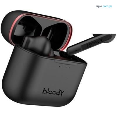 Bloody M90 TWS ANC True Wireless Active Noise Cancellation Gaming Earbuds, (Black - Red)