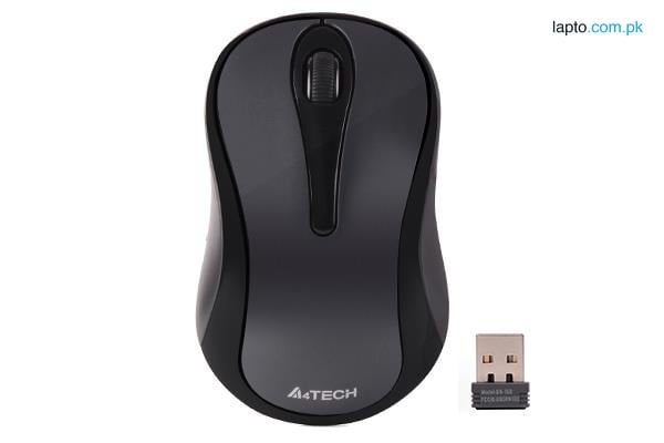 A4Tech G3-280NS Silent Clicks Wireless Mouse - Glossy Grey
