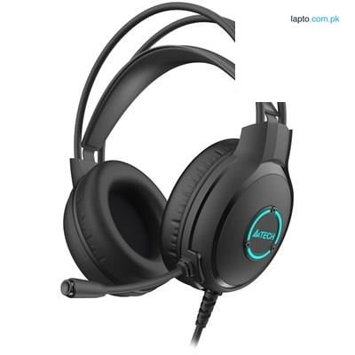 A4Tech FH300U Neon USB Stero Headphones - Black