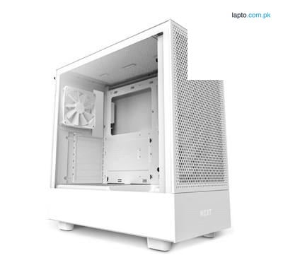 NZXT H5 Flow Compact ATX Mid-Tower Gaming Computer Case | Black - White