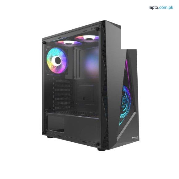 Boost Jaguar PC Case with Pre Installed 3 RGB Fans (Black)