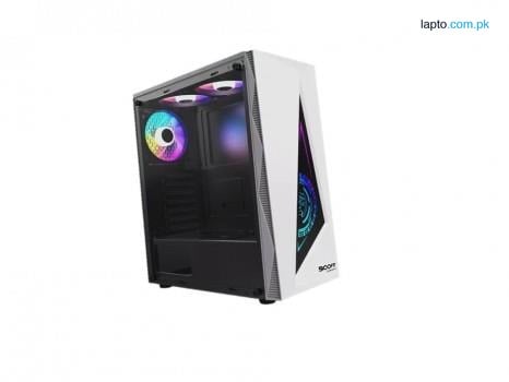 Boost Jaguar PC Case with Pre Installed 3 RGB Fans (White)