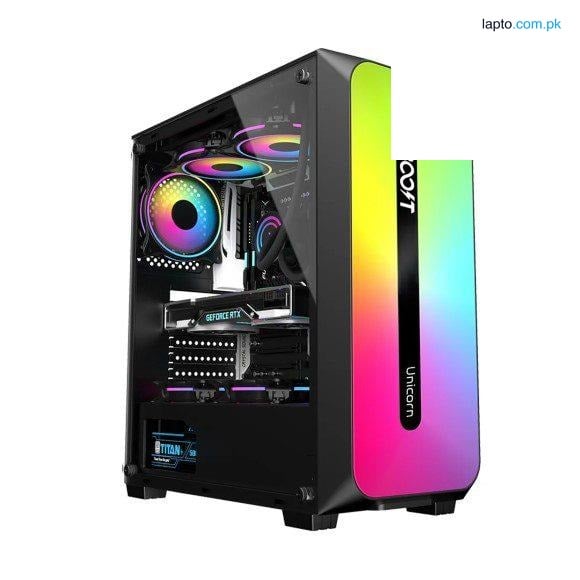 Boost Unicorn PC Gaming Case with Pre Installed 3 ARGB Fans