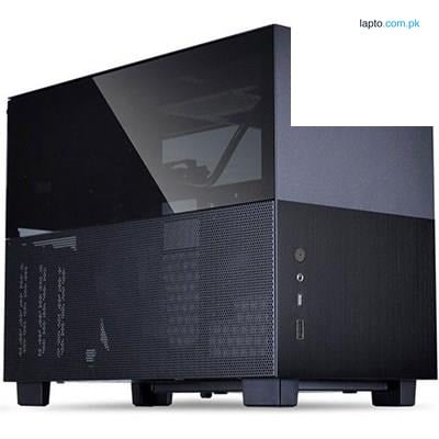 Lian Li Q58 Mini-ITX Mini Tower Aluminum Chassis, Tempered Glass PC Case - (Black - White)