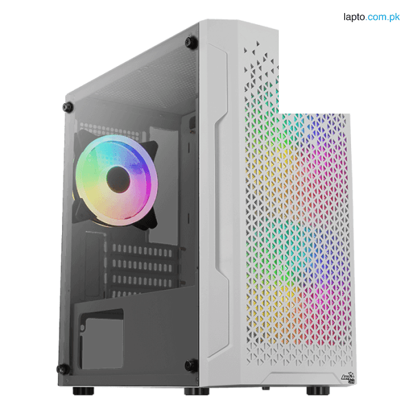 Aerocool Trinity Mini White Micro ATX Mini Tower Case (3X FRGB Fans Included)