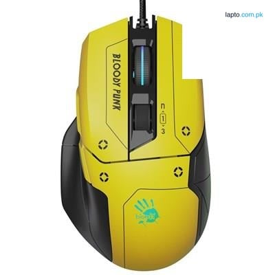 A4Tech Bloody W70 Max RGB Gaming Mouse - PUNK YELLOW