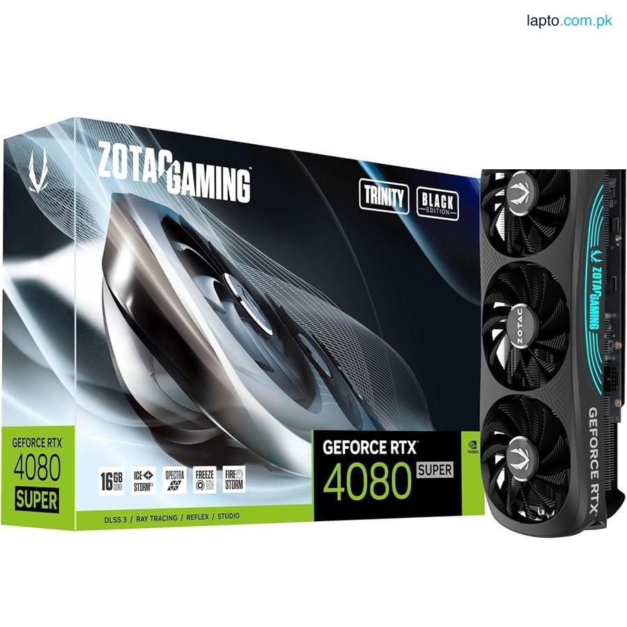 ZOTAC GAMING GeForce RTX 4080 SUPER Trinity Black Edition 16GB GDDR6X GPU - ZT-D40820D-10P