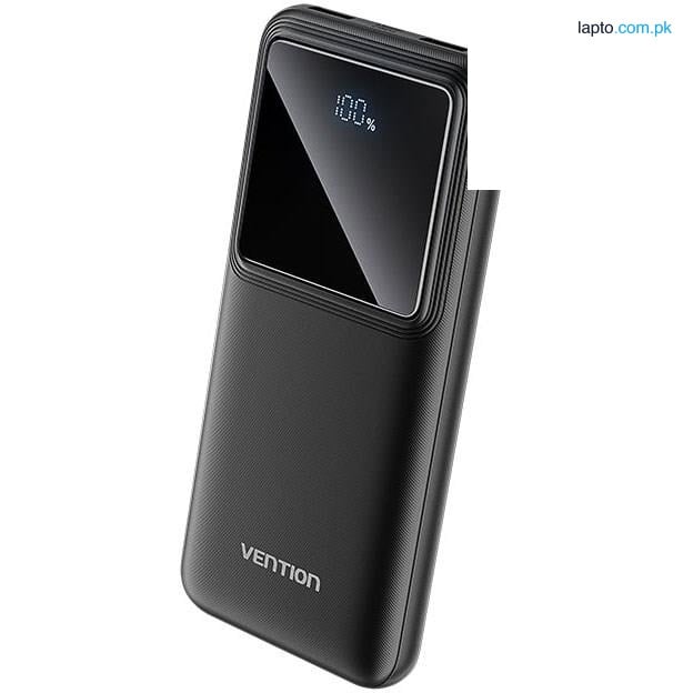 Vention Powerbank, FHKB0, 10000mAh, Micro-USB, USB-C, 2xUSB-A, 22.5W - Black