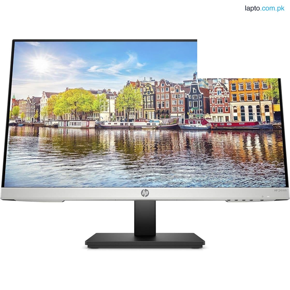 HP 24'' 24mh LED Monitor FHD (1920 x 1080) Flat IPS 1 DisplayPort™ 1.2 (with HDCP support), 1 HDMI 1.4 (with HDCP support), 1 VGA Dual speakers (2W per channel) (3 Year Warranty)