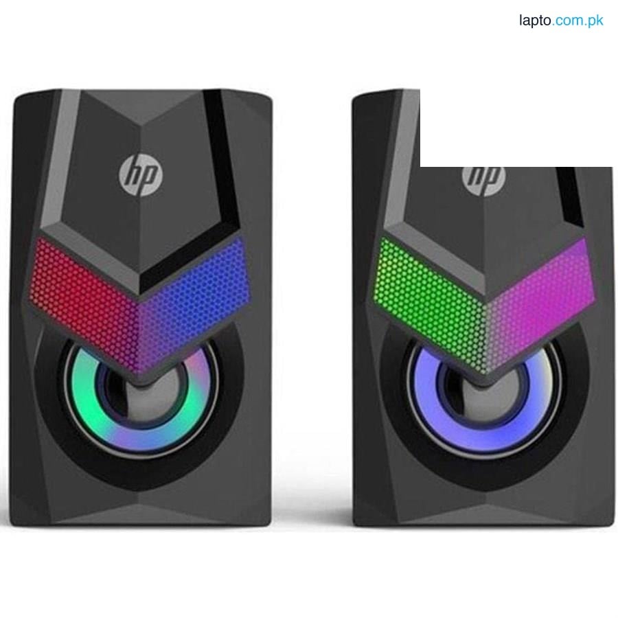 HP DHE-6000 Stereo Multimedia wired speaker RGB  - BLACK