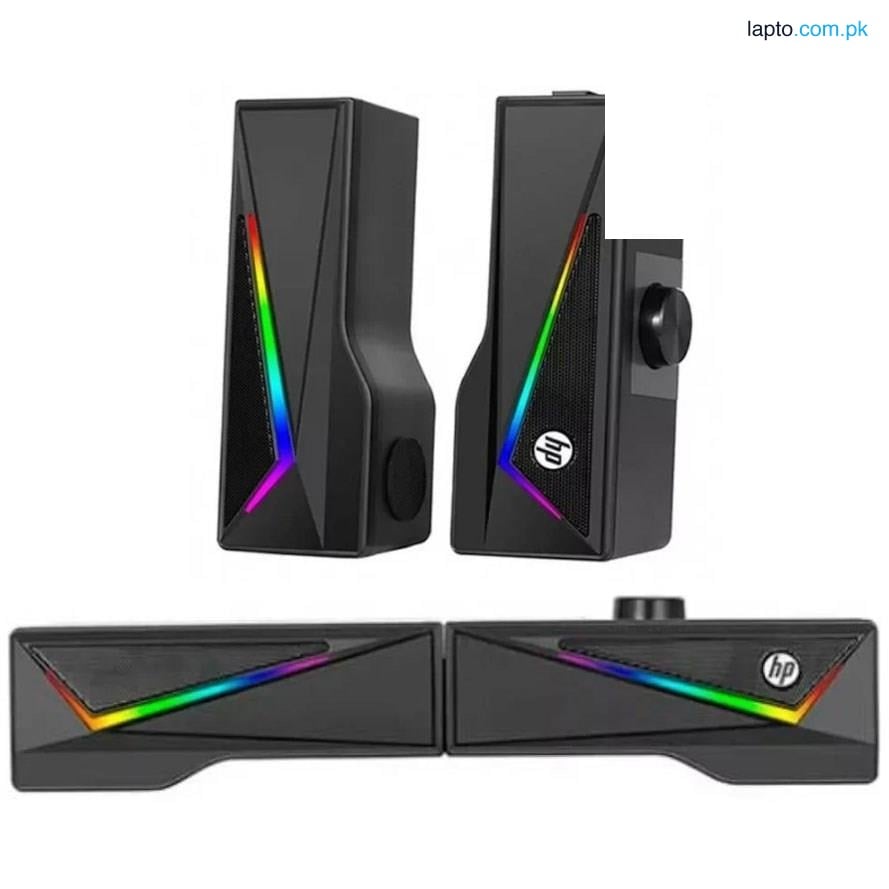 HP DHE-6005 Multimedia wired sound bar RGB  - BLACK