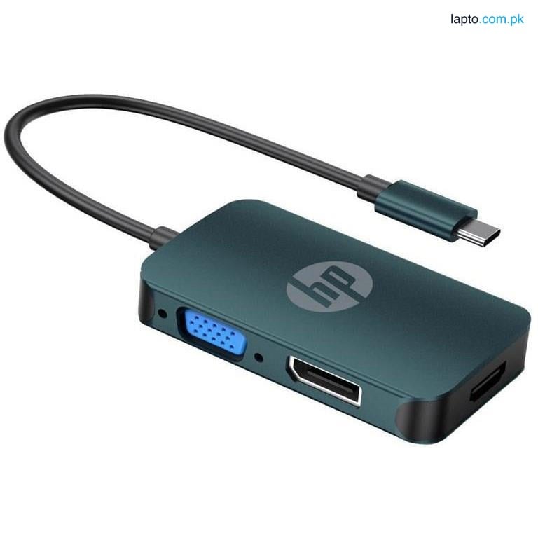 HP DHC-CT200 USB-C to HDMI VGA DP Adaptador Converter - BLACK
