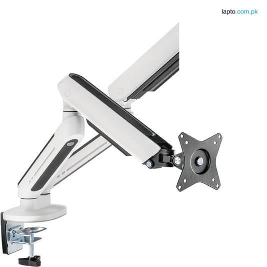 Dual Premium Gaming Monitor Arm With RGB Lighting - White