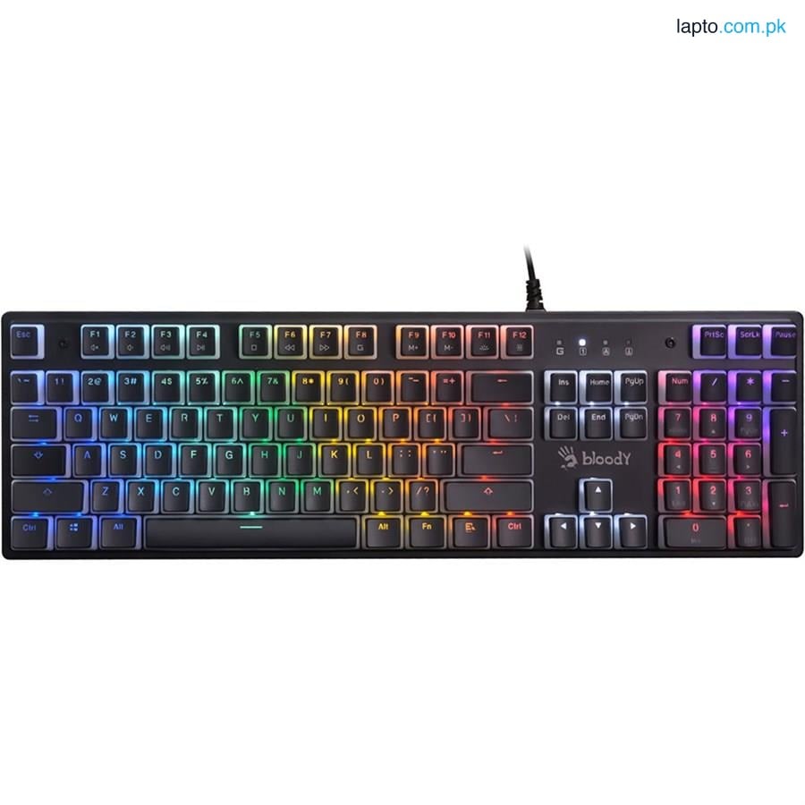 Bloody S520N RGB Mechanical Switch Gaming Keyboard - Pudding Black | BLMS Red Plus Mechanical Switch