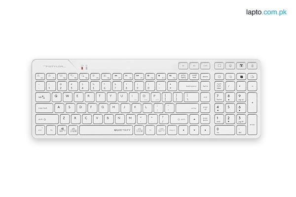 A4Tech Fstyler FBK27C AS Bluetooth & 2.4G Rechargeable Wireless Keyboard (White-Black)