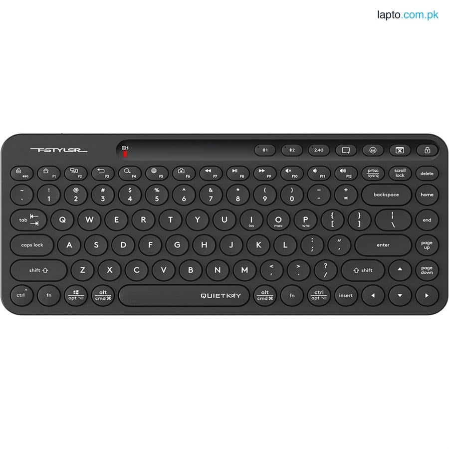 A4Tech Fstyler FBK36C AS Bluetooth and 2.4G Rechargeable Keyboard - Black