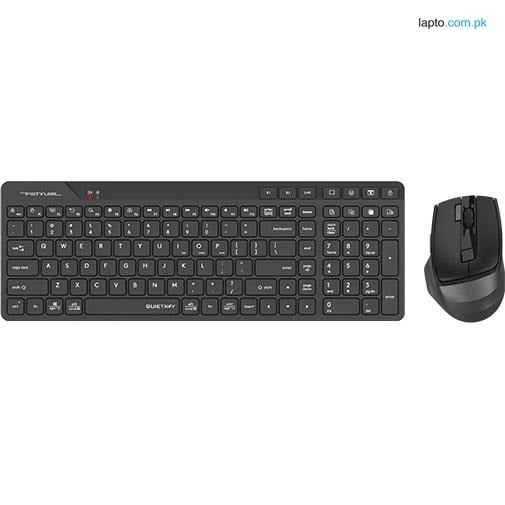 A4Tech FB2800C Air2 Bluetooth & 2.4G Desktop Set Black, Dual Mode Wireless, Quiet Key Keyboard