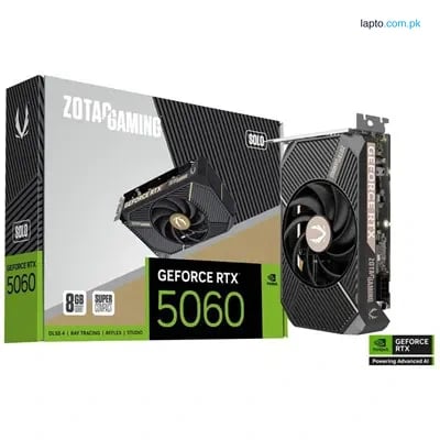 ZOTAC GAMING GeForce RTX 5060 SOLO 8GB GDDR7 128-bit Video Gaming Graphics Card - ZT-B50600G-10L
